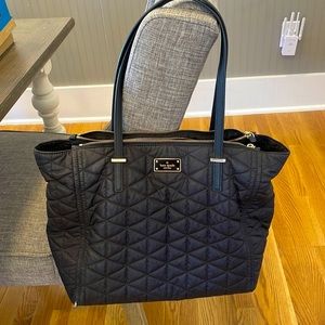Kate spade large black nylon tote in good condition.